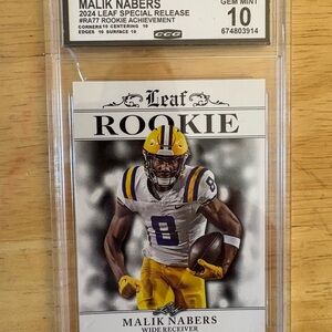 Leaf Rookie Card - Malik Nabers